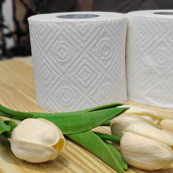 Rouleau de papier toilette vierge à deux couches