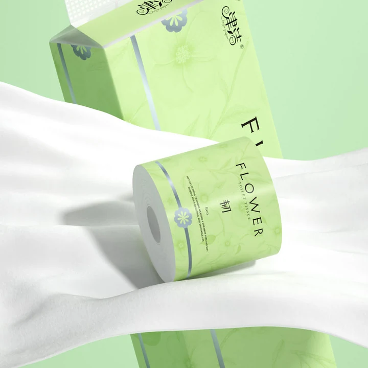 Rouleau de papier toilette en fibre de bambou