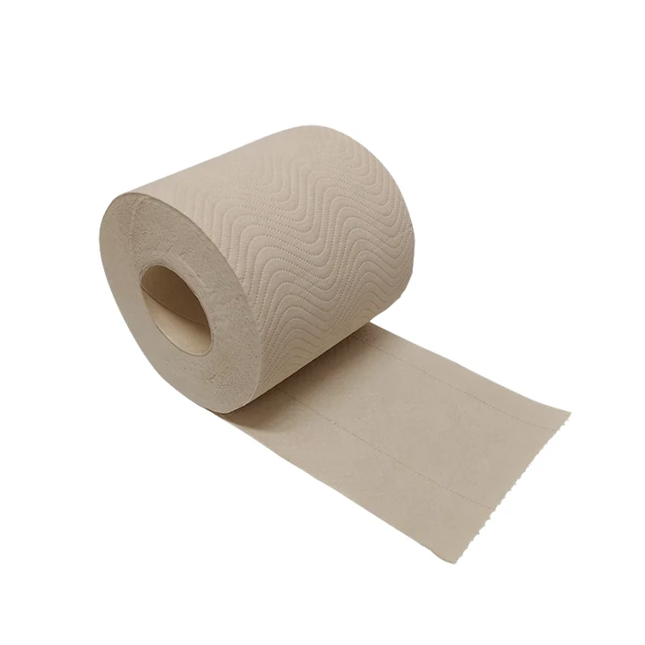 Rouleau de papier toilette en bambou jetable dans les toilettes