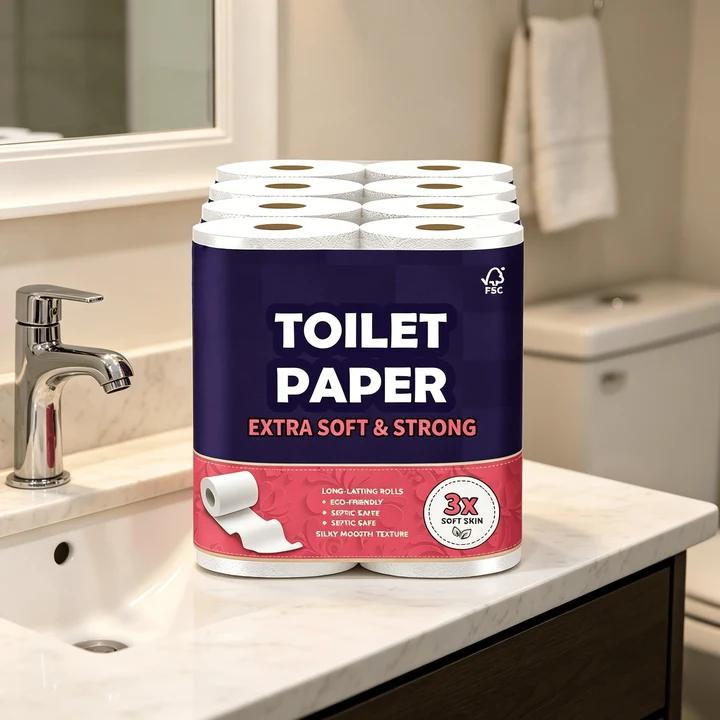 Rouleau de papier toilette à mandrin personnalisé