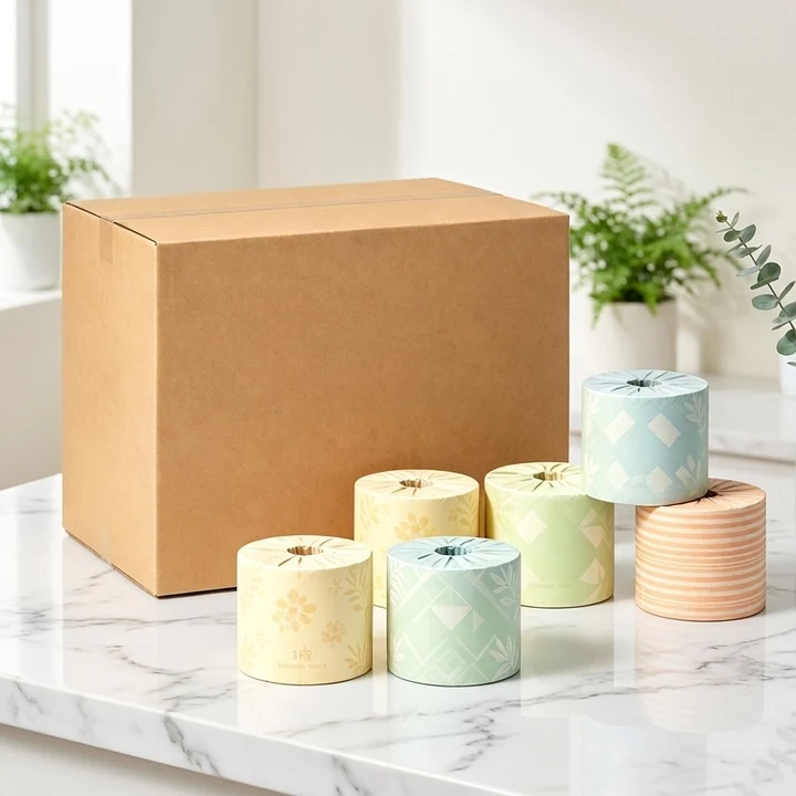 Rouleau de papier toilette personnalisé pour l'exportation