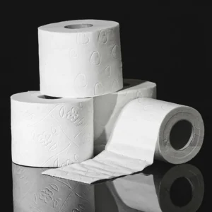 Rollo de papel higiénico de primera calidad con relieve