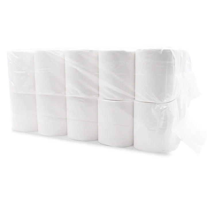 Toilettenpapierrolle aus bedrucktem Frischzellstoff Toilettenpapierrolle aus bedrucktem Frischzellstoff