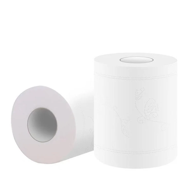 Rouleau de papier toilette en marque de distributeur