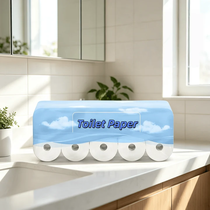Rouleau de papier en pâte vierge compatible avec les fosses septiques