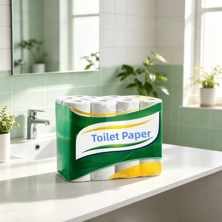 Rouleau de papier toilette en pâte vierge