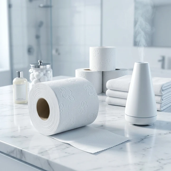 Rouleau de papier hygiénique en bois vierge